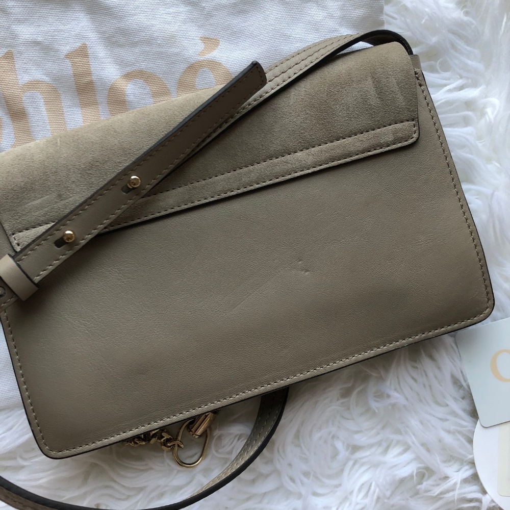 NEW Chloe Small Faye Motty Grey Leather Suede Bag - Picture 6 of 8